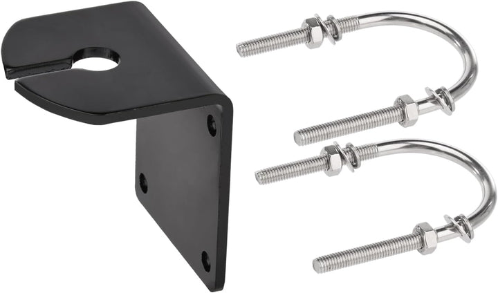 Bingfu Aluminium-L-Halterung mit U-Bolzen zur Mastmontage, 16-mm-Loch, strapazierfähige, wasserdicht