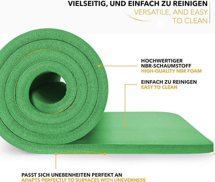 TRESKO Yogamatte Phthalatfrei - Gymnastikmatte rutschfest, Pilatesmatte Fitnessmatte mit Tragegurt,