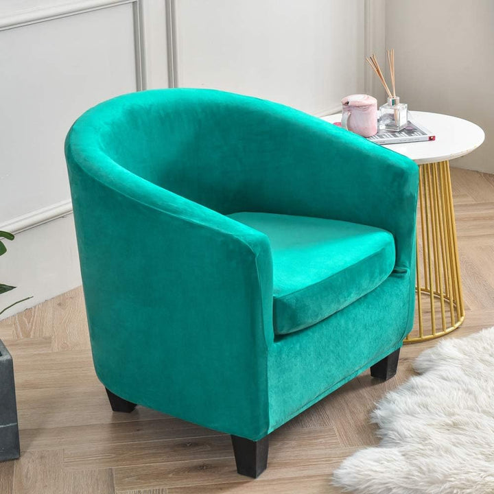 BEEK 4TZW Cover Stretch Velvet Protector 2 Pieces Armchair Throw Cocktail Plush Slipcovers Tullsta C