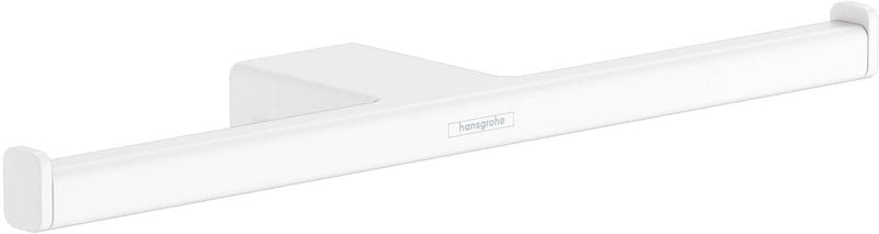 hansgrohe Doppel-Toilettenpapierhalter AddStoris, Doppelpapierrollenhalter Mattweiss, 2 Rollen 2 Rol