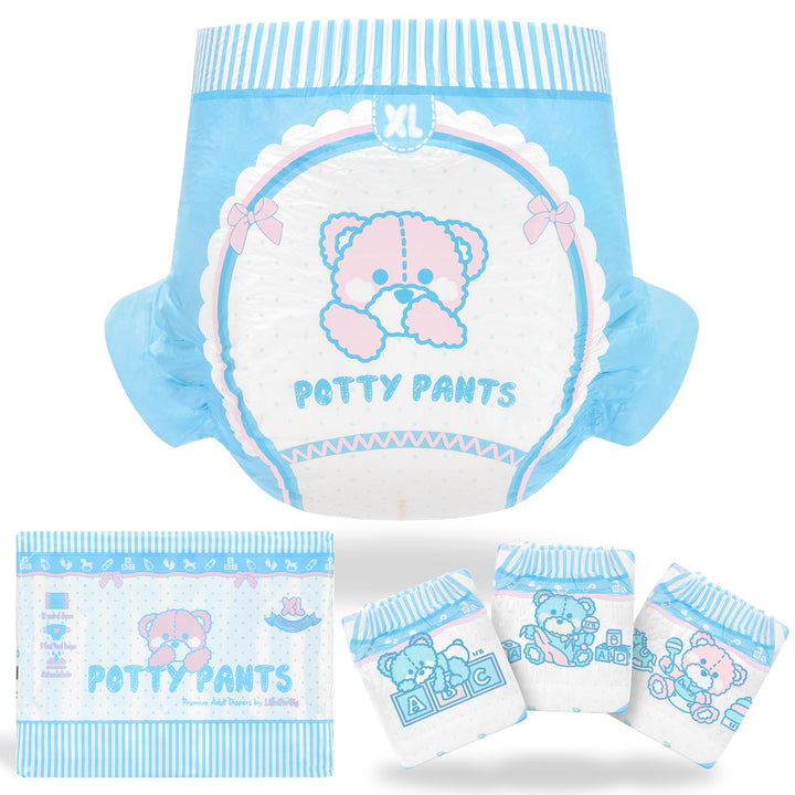 LittleForBig 5500-5800 ml Erwachsenen Gedruckten Windeln 10 Stück - Potty Pants (XL), XL