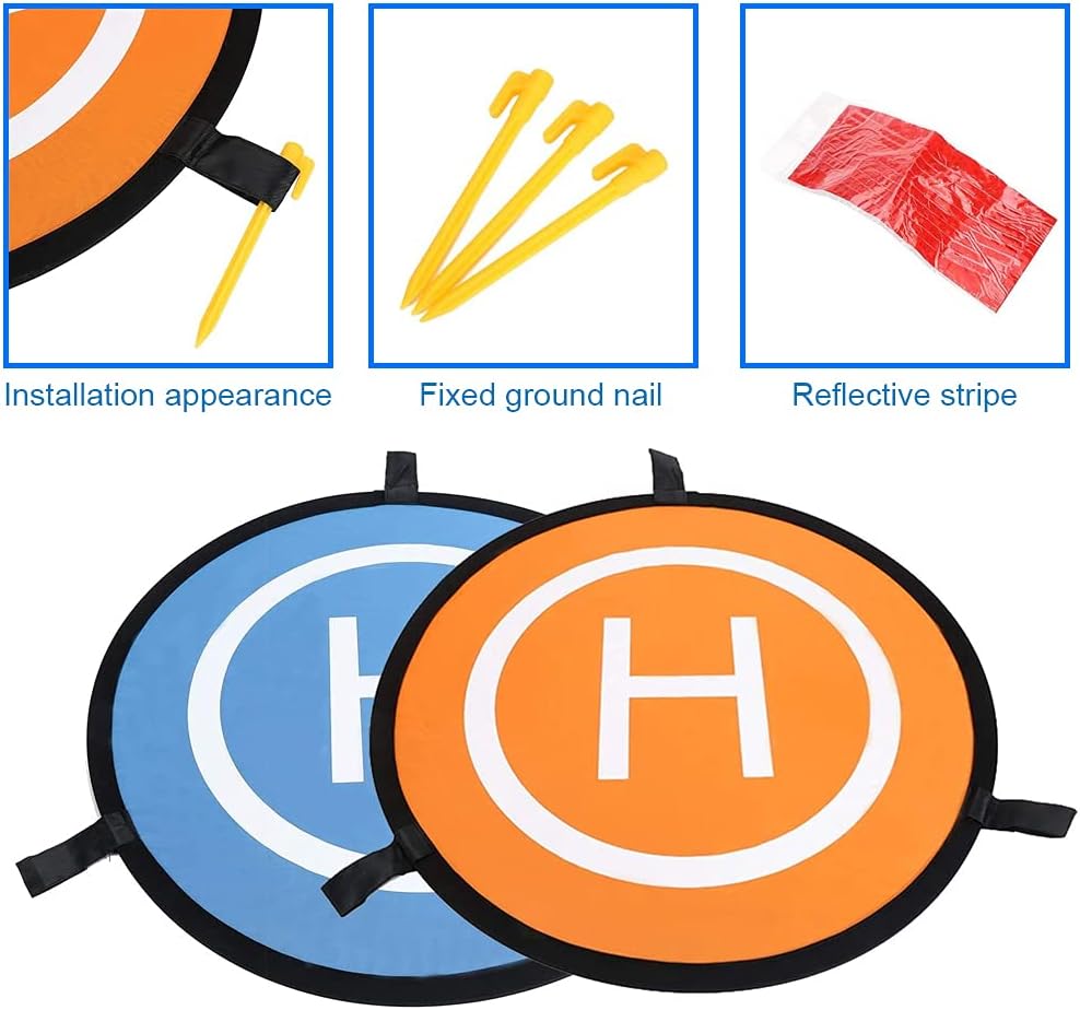 Drohnen Landeplatz 75cm von MMOBIEL – Universal Wasserdichtes Pad Doppelseitig – Schnell Faltbar Dro