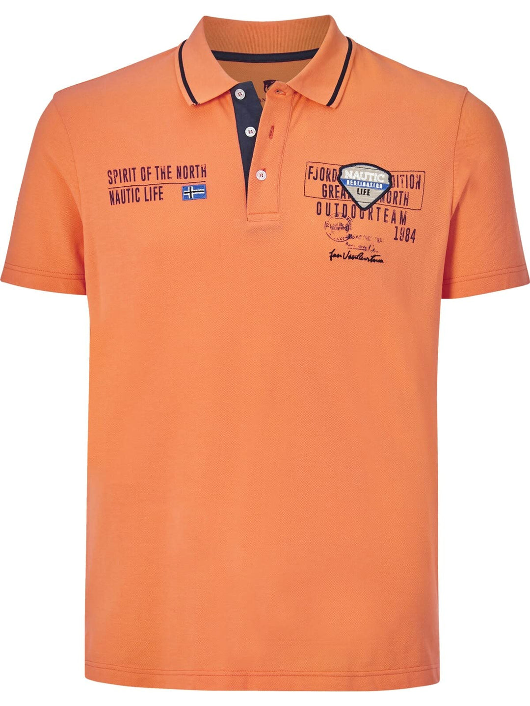 Jan Vanderstorm Herren Poloshirt Hallfred L Grosse Grössen Blau, L Grosse Grössen Blau