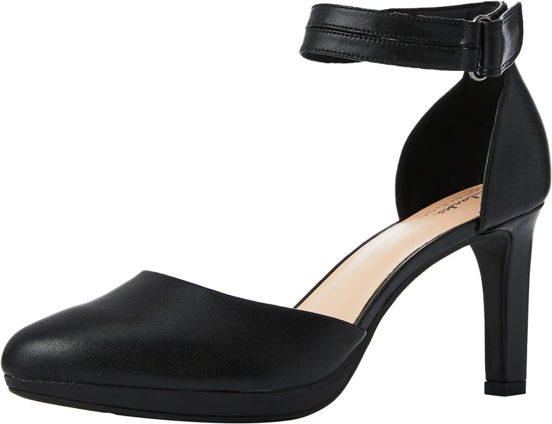 Clarks Damen Ambyr Skip Pump 39 EU Black Leather, 39 EU Black Leather