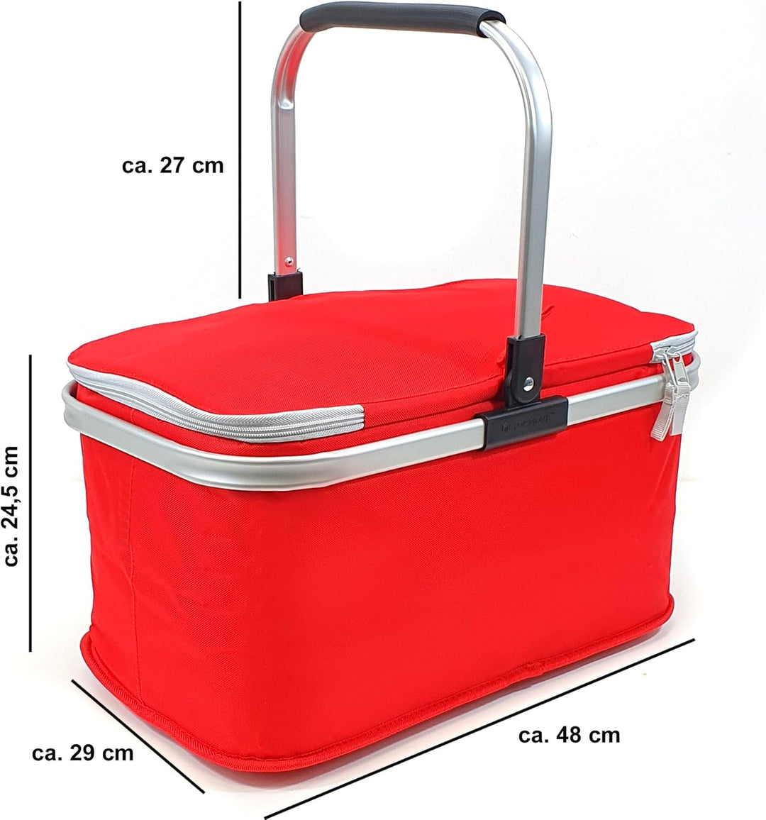 2 Stück 24L Einkaufskorb Gross Isolierkorb Kühlkorb Kühltasche Picknickkorb Thermotasche Kühltasche