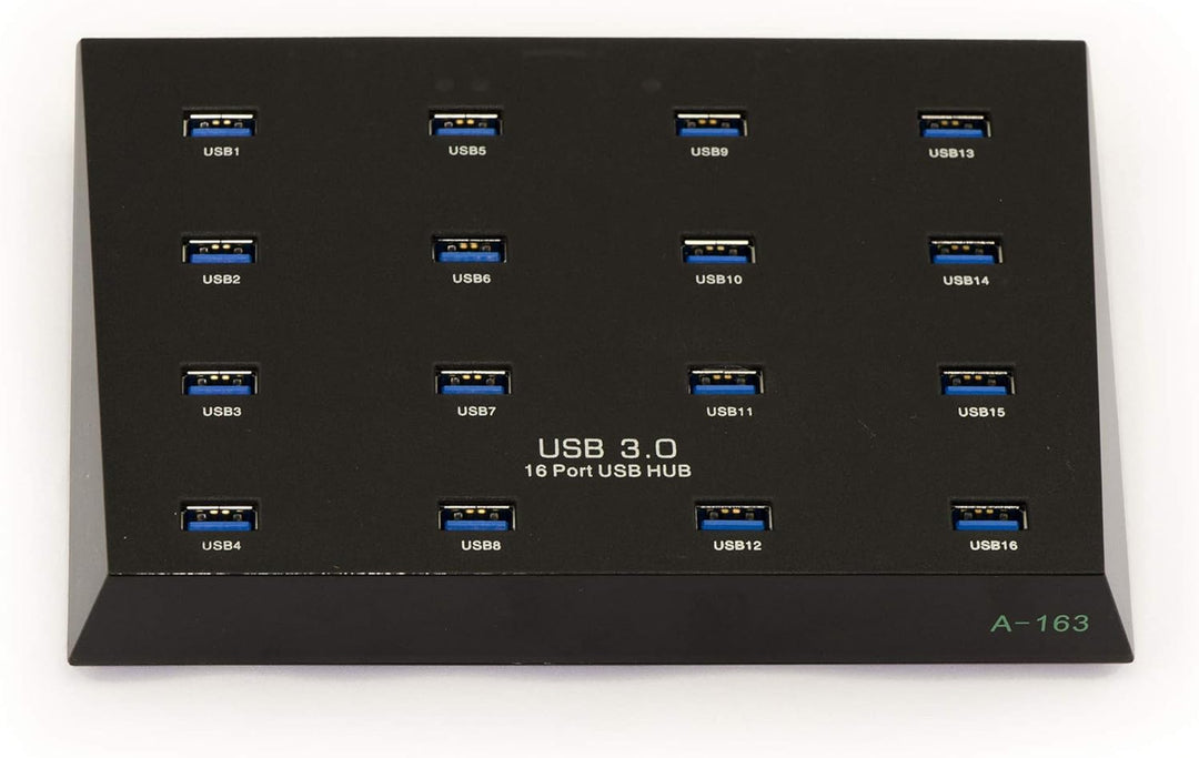 Kalea-Informatique© Industrial Hub USB3, 16 Ports (USB 3.0 Superspeed 5 GB), mit 5A-Netzteil - Indus
