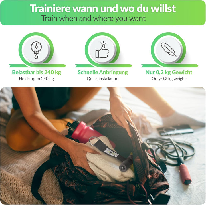 BodyCROSS Premium Türanker, Stabile für Effektives Indoor & Outdoor Training, Sicher und Langlebig,