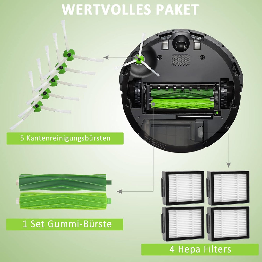 PIBONUS Bürsten Ersatzteile für iRobot Roomba e/i/j Serie i7 + i3+ i4+ i6+ i8+ j7 E5 E6 E7 Saugrobot