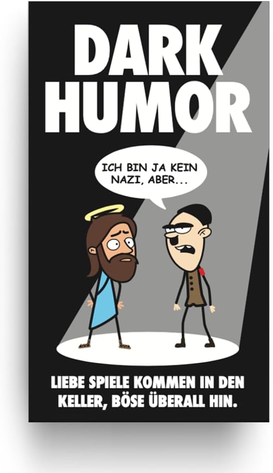 Wer lacht, verliert! Dark Humor Kartenspiel jenseits von Gut und Böse für Fans von schwarzem Humor,