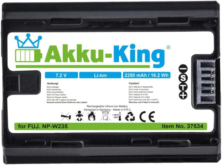 Akku kompatibel mit Fuji NP-W235 - Li-Ion 2250mAh - für X-T4