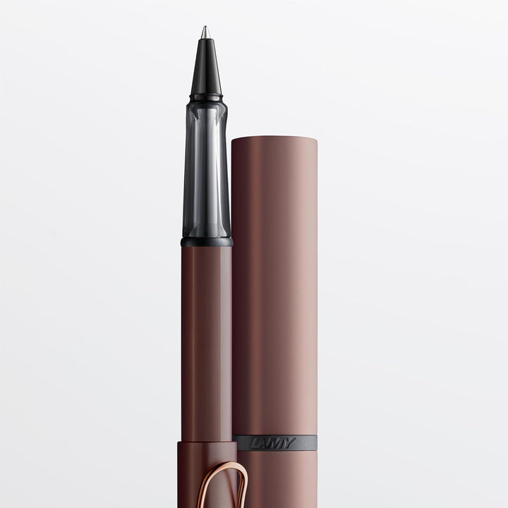 LAMY Lx Tintenroller 390 – Rollpen aus Aluminium eloxiert in der Farbe Marron (kastanienbraun) mit t