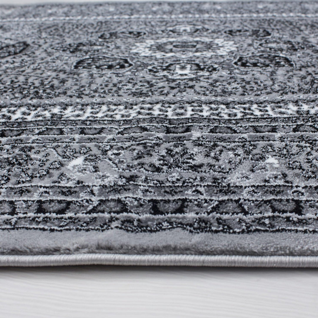 Carpetsale24 Teppich Wohnzimmer Traditioneller Orientalisch Design Grau 160 x 230 cm - Kurzflor Tepp