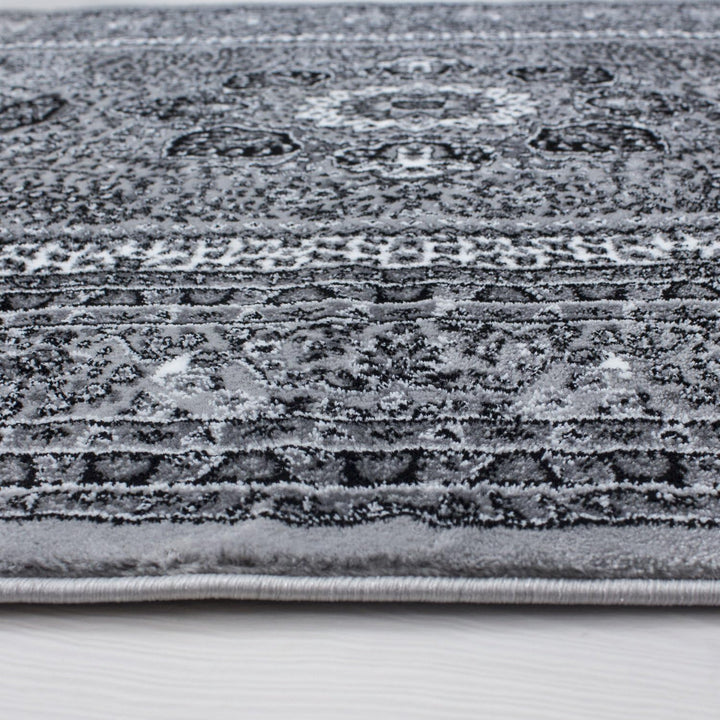 Carpetsale24 Teppich Wohnzimmer Traditioneller Orientalisch Design Grau 120 x 170 cm - Kurzflor Tepp