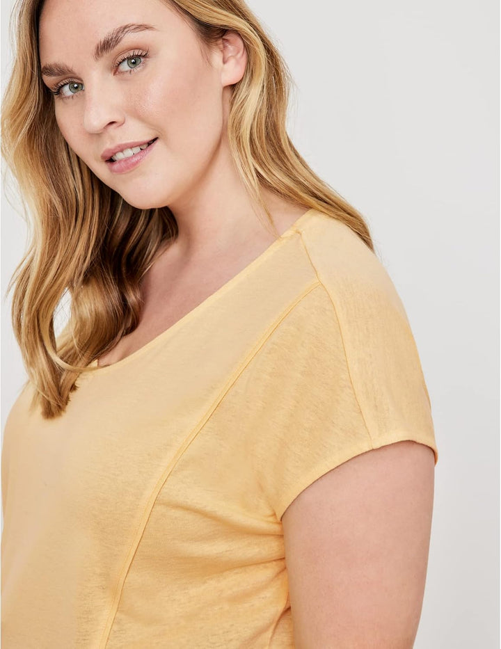 Samoon Damen 871055-26221 T Shirt, Honeymelon, 44 EU
