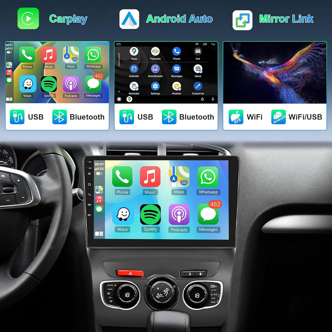 8 Core 4G+64G Autoradio für Citroen C4 B7 C4L DS4 2013-2017, Hodozzy 10,1 Zoll Touchscreen mit Wirel