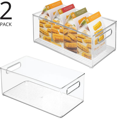 mDesign Aufbewahrungsbox transparent – ideal zur Küchen Ablage, im Küchenschrank oder als Kühlschran
