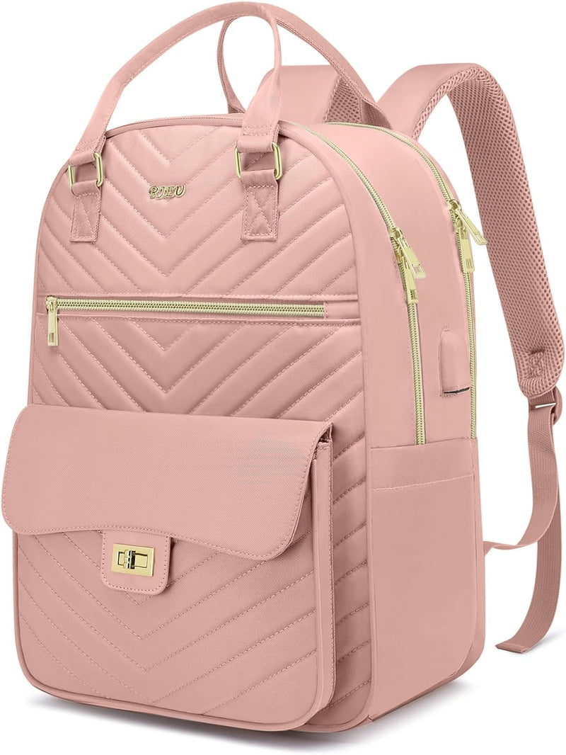 RJEU Schulrucksack Mädchen Teenager,Rucksack Studium Mädchen,Schulranzen Damen mit 15,6 Zoll Laptopf