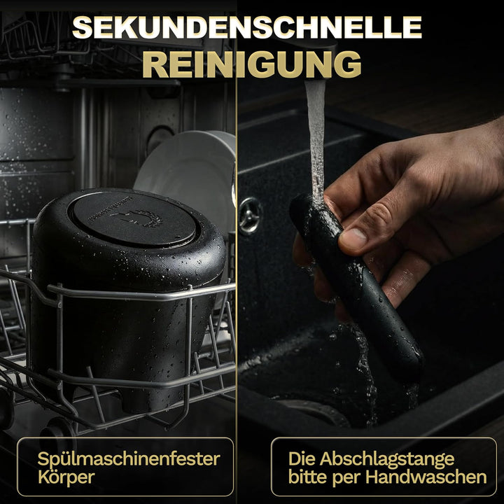 Barista Legends® Abklopfbehälter für Siebträger mattschwarz - Knock Box für Kaffeesatz mit spezielle