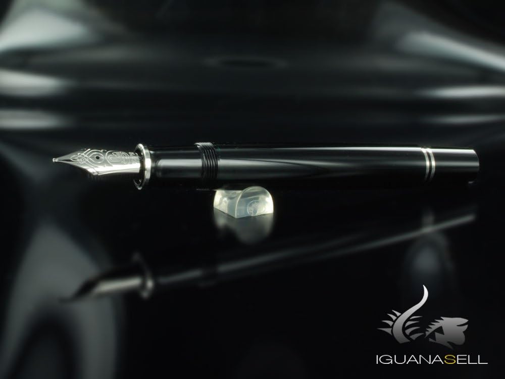 Pelikan Füllhalter Souverän 805, Schwarz, Feder M (mittel), hochwertiger Kolbenfüller im Geschenk-Et