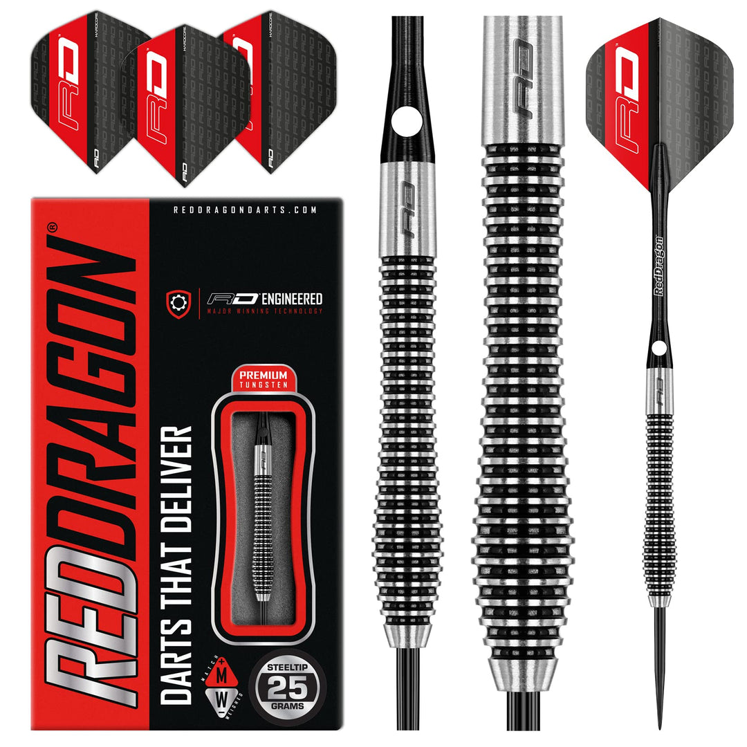 RED DRAGON Lethal Magic 25g, 28g oder 30g Tungsten Darts mit Flights und Schäfte 25.0 Gramm, 25.0 Gr