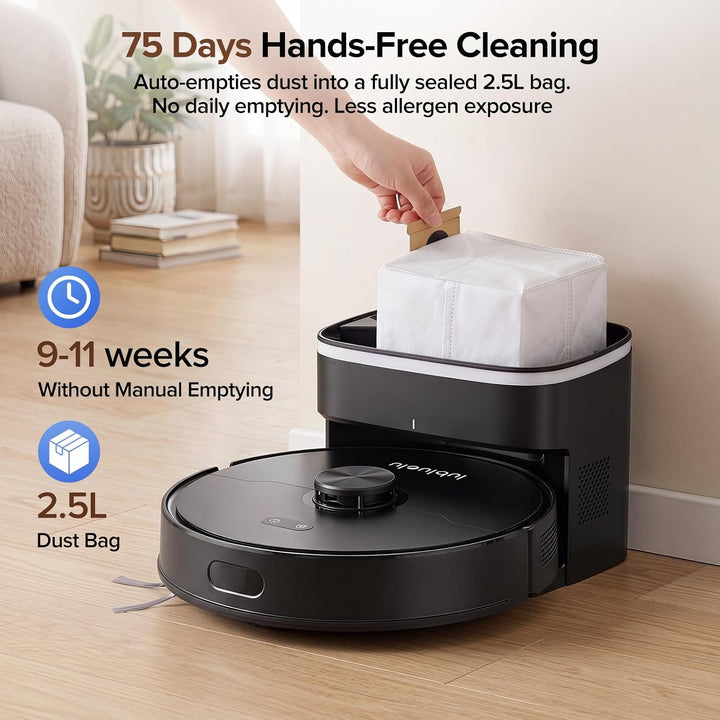 Lubluelu L50MAX Robot Vacuum and Mop Combo, 29700 RPM Brushless Motor for Powerful Deep Cleaning, An