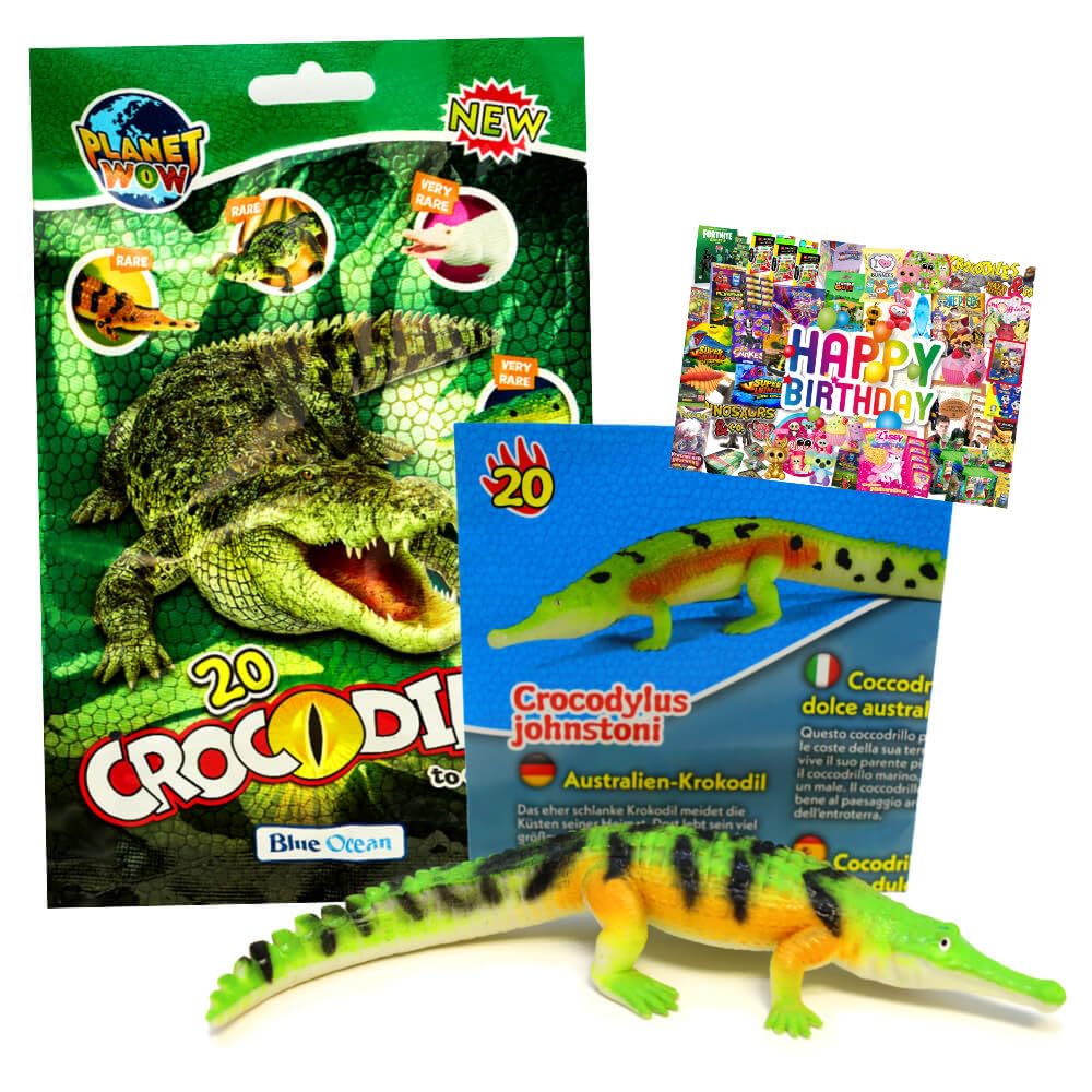 Bundle mit Blue Ocean Crocodiles Sammelfiguren 2025 - Planet Wow Krokodil- Figur 20. Australien-Krok