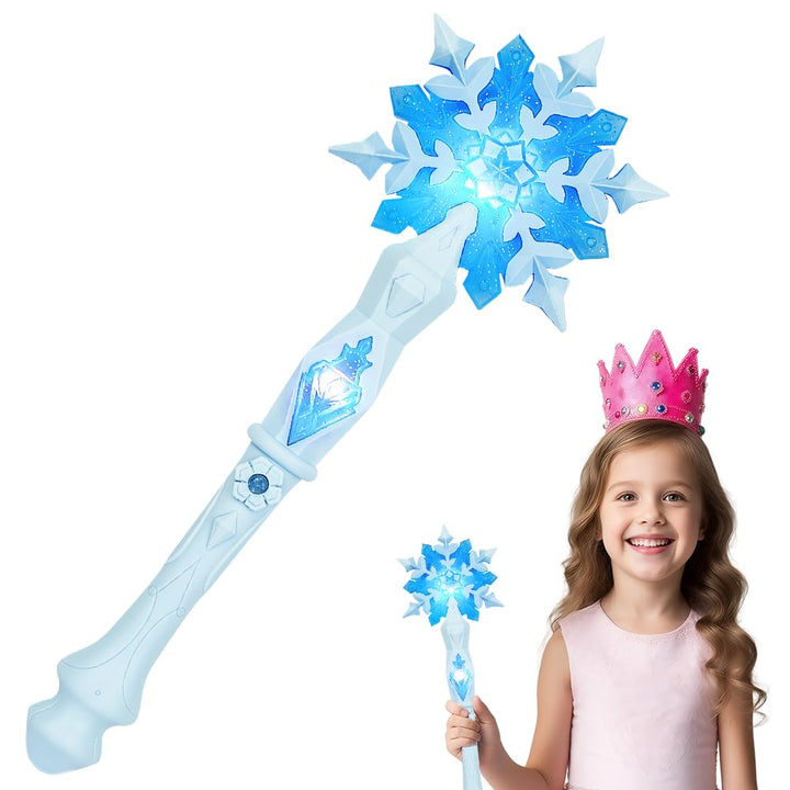 Schneeflocke Leuchtend Zauberer Kinder Prinzessinnen Led Zauberstab Kind Magischer Zubehör Mädchen F