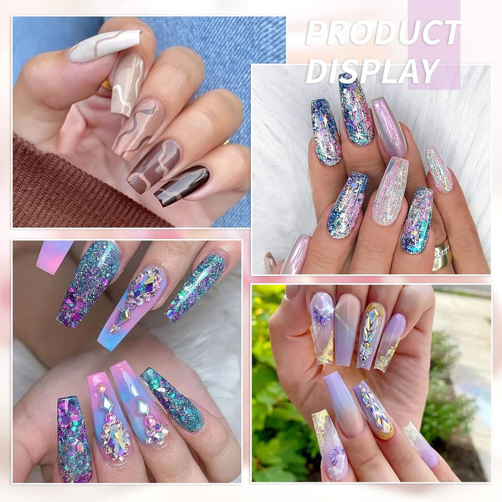 Acryl Künstlich Nagelspitzen, Venares 500 Stücke Falsche Nagel Nageltips Französisch, 10 Grössen Nag