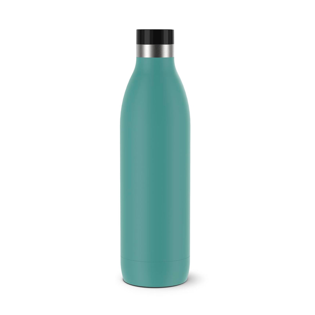 Emsa Bludrop Isolier-Trinkflasche, 1 Liter, 100% dicht, Quick-Press Verschluss, Ergonomischer 360° T