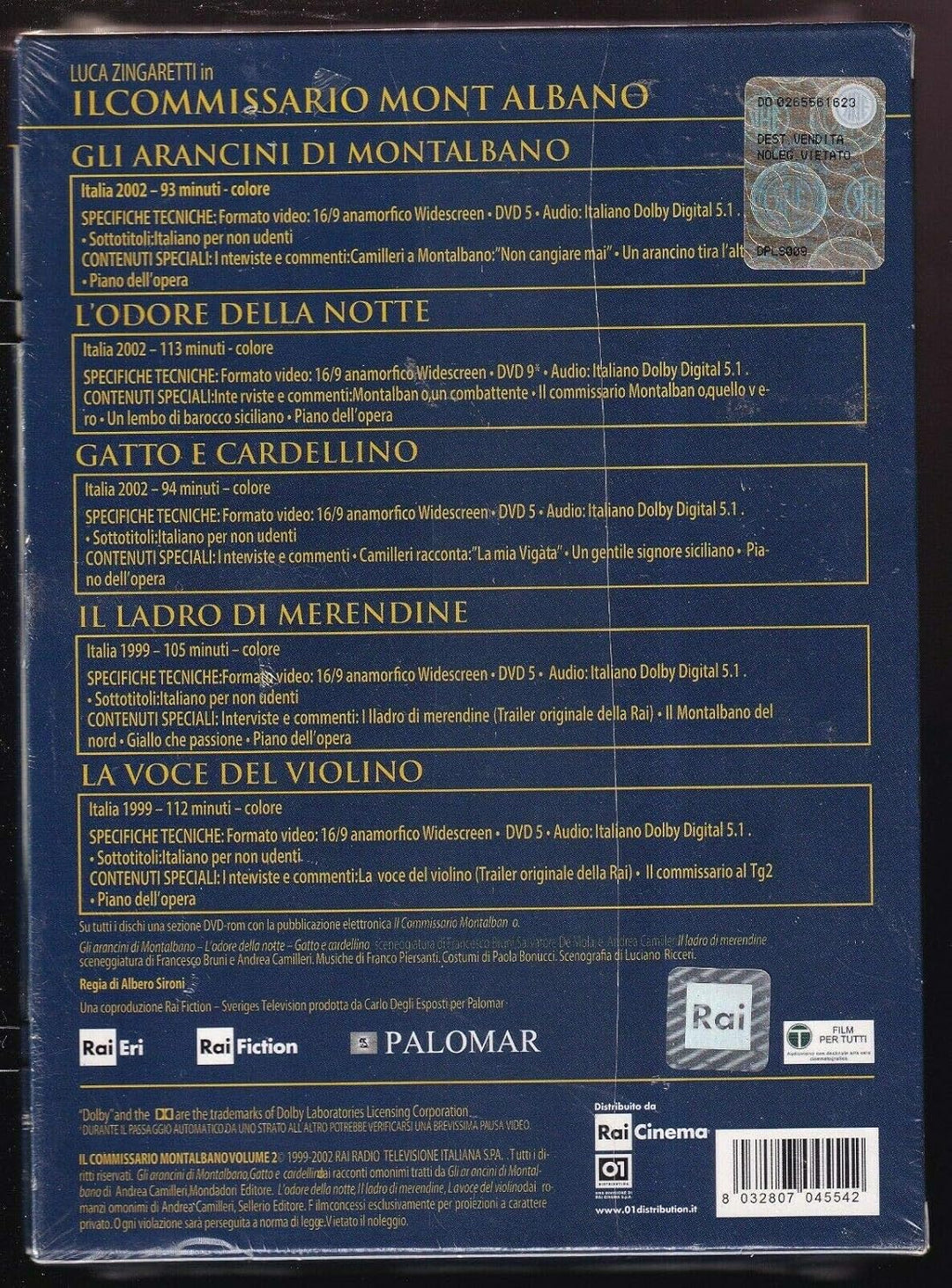 Il commissario Montalbano [5 DVDs] [IT Import], DVD