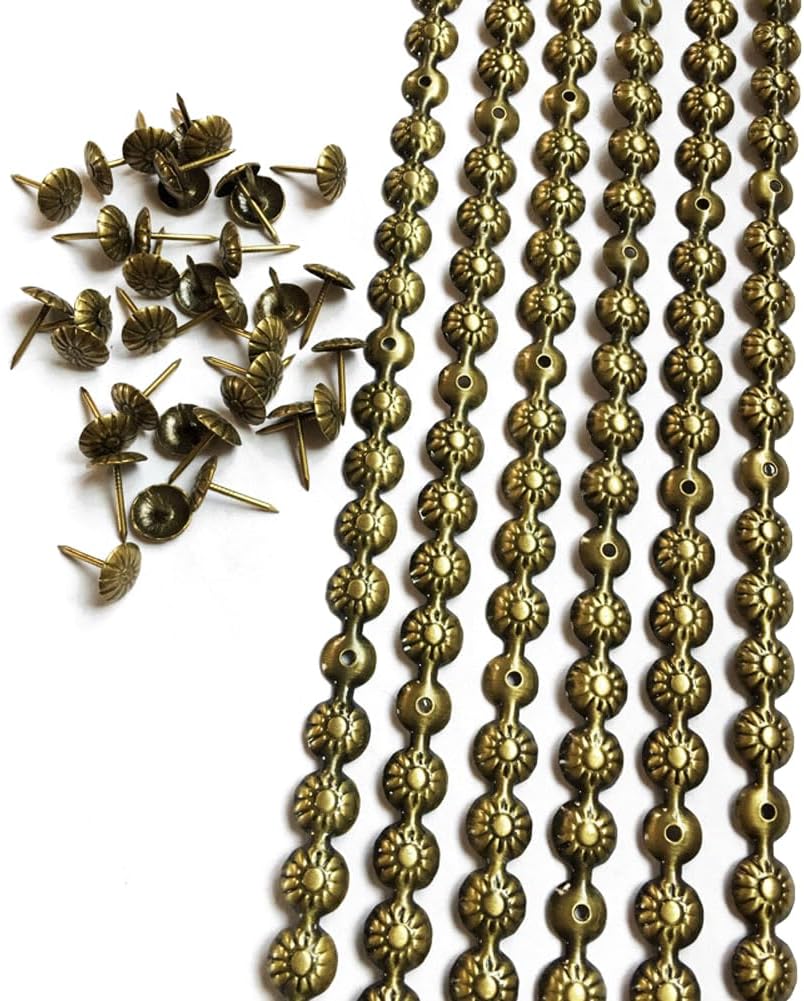 Let's Decorate Dekorative Nagelstreifen, Messing, 11 mm, D11 mm G: 11 Mm Messingblume., G: 11 Mm Mes