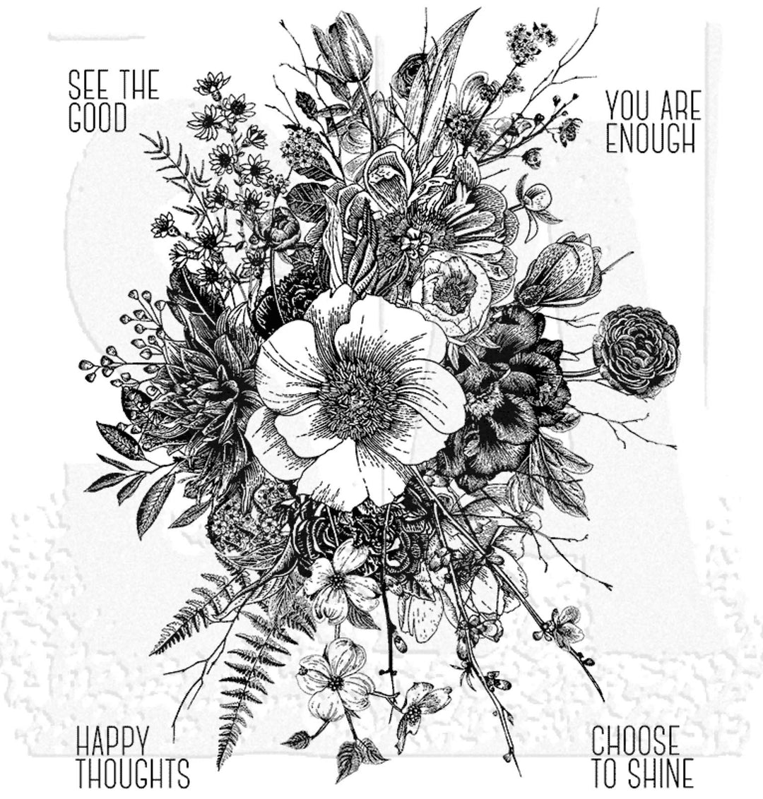 Tim Holtz – Stampers Anon Cling RBBR Stempel-Set, Gummi, Glorious Garden, Einheitsgrösse