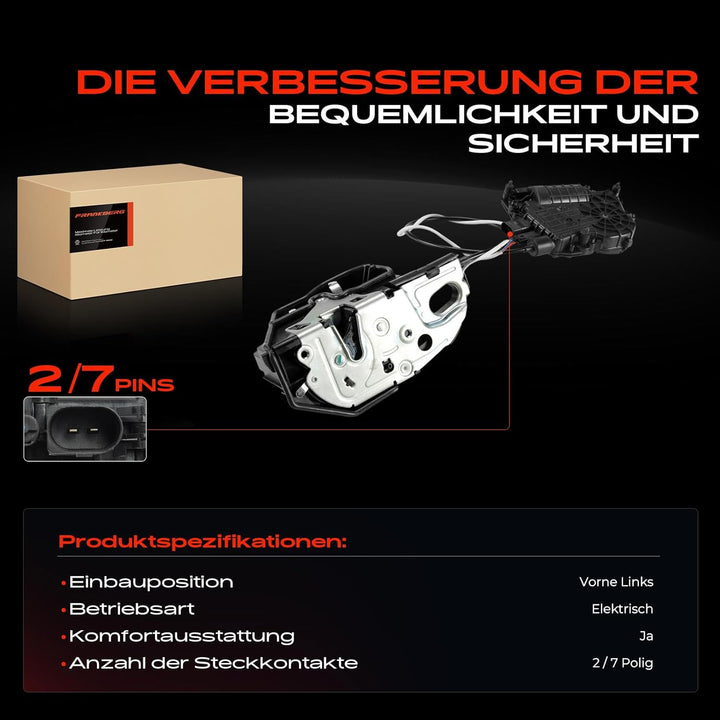 Frankberg Türschloss Stellmotor Vorne Links Kompatibel mit 5er Gran Turismo F07 520 528 530 535 550