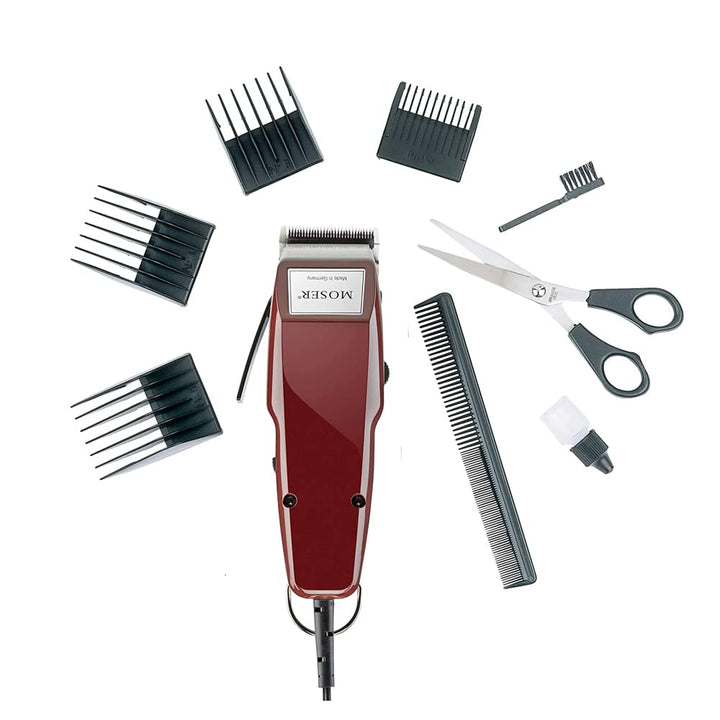 Moser 1400 Haarschneider für Männer, clipper, mit Kabel, mit Zubehör, mit 5 arretierbaren Positionen