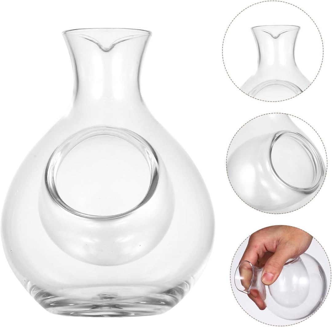 Japanischer Kristallglas Eiswein-dekanter Mit Schrägem Ausguss Transparenter Glas-weinspender Für Ba