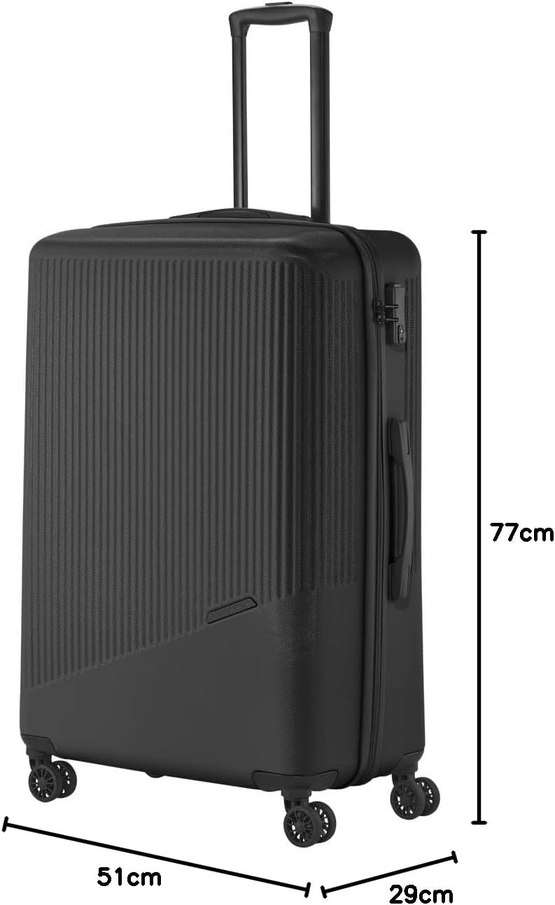 travelite 4-Rad Hartschalenkoffer gross 96 Liter, Gepäck Serie BALI: ABS Hartschalen Trolley mit TSA
