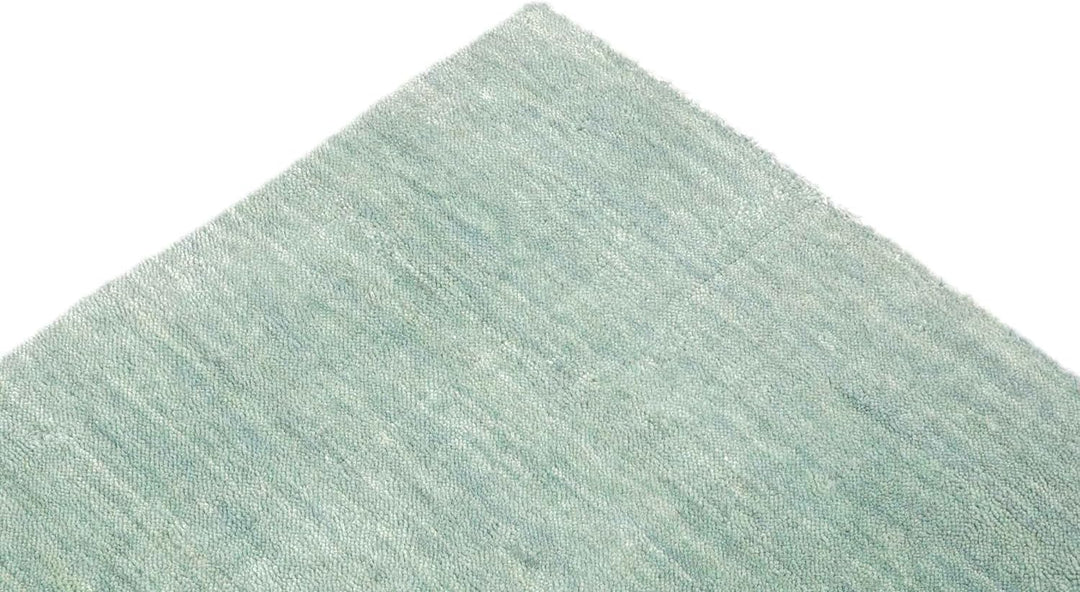 RUG PRINCE Wollteppich Gabbeh Uni 40x60 Handgewebt Türkis Einfarbig Handarbeit Zimmer Türkis 40x60 c
