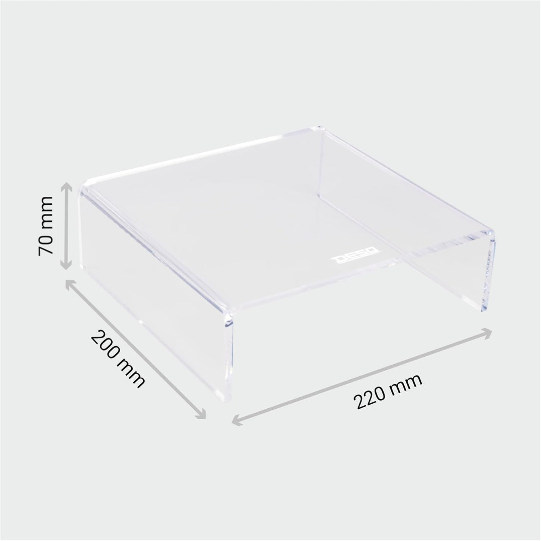 Desq Acryl Monitorständer Höhe 7 cm Dutch Design, 1539, transparent Standard, Standard