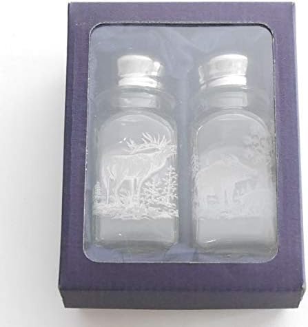 GTK - Geweihe &amp; Trophäen KRUMHOLZ Salz &amp; Pfeffer Streuer Set mit Jagdmotiv