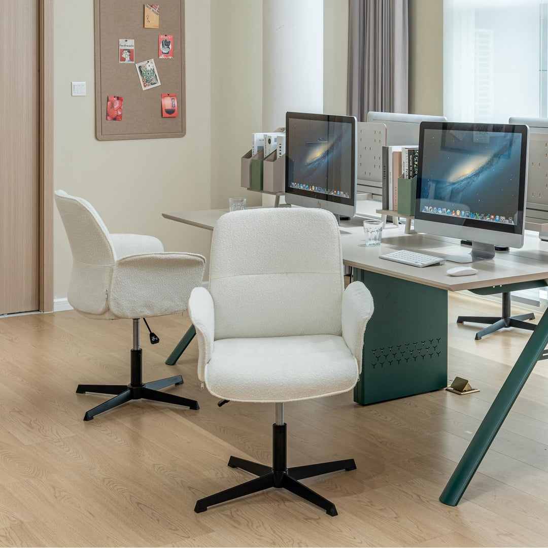 MEUBLE COSY Bürostuhl 2er Ergonomisch Schreibtischstuhl mit höhenverstellbar Armlehnen 360° Drehbar