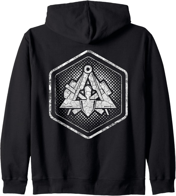 Maurer Zunftzeichen - Traditionelles Sechseck Wappen Kapuzenjacke