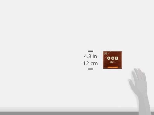 OCB Unbleached Slim Virgin Paper, langes Papier, Braun, 12,5 cm 11,5 cm breit x 5,5 cm hoch Single,