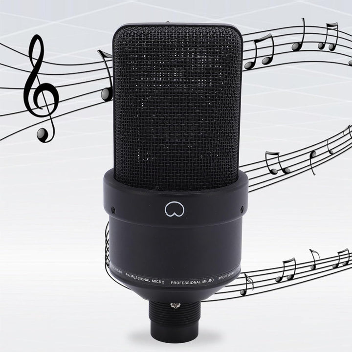 Mikrofon, XLR Kondensatormikrofon Grossmembran Kondensator Studio Microphone mit Schockhalterung, XL