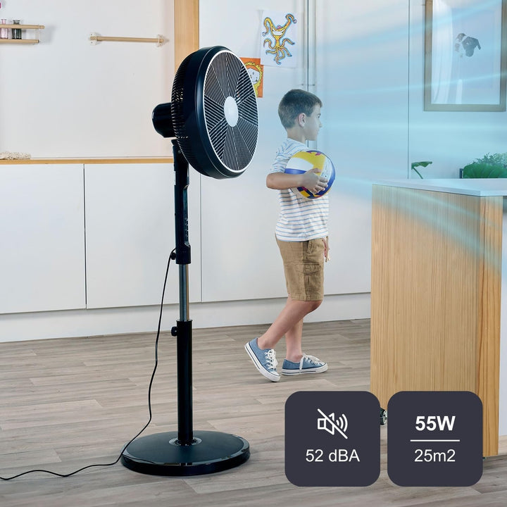 BLACK+DECKER - Standventilator BXEFP51E | 55W | 3 Geschwindigkeiten | 3 Modi: Natur, Brise, Schlaf |