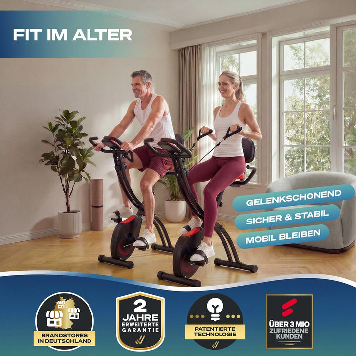 Fitness Fahrrad + Sportstech Live App mit Live- & On Demand-Kursen für Full Body Workout-Erlebnis |