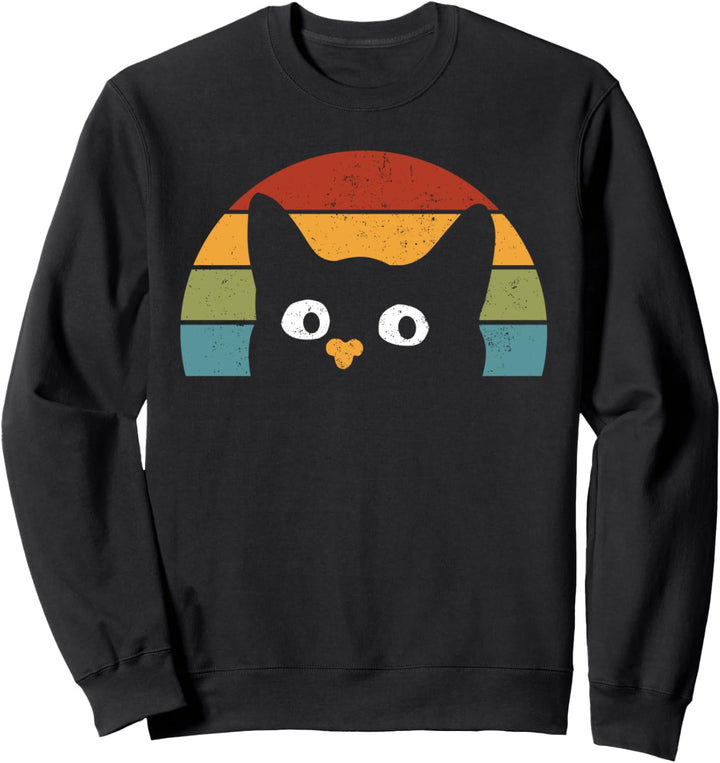Süsse Retro Vintage Katze Kätzchen Cat Sweatshirt