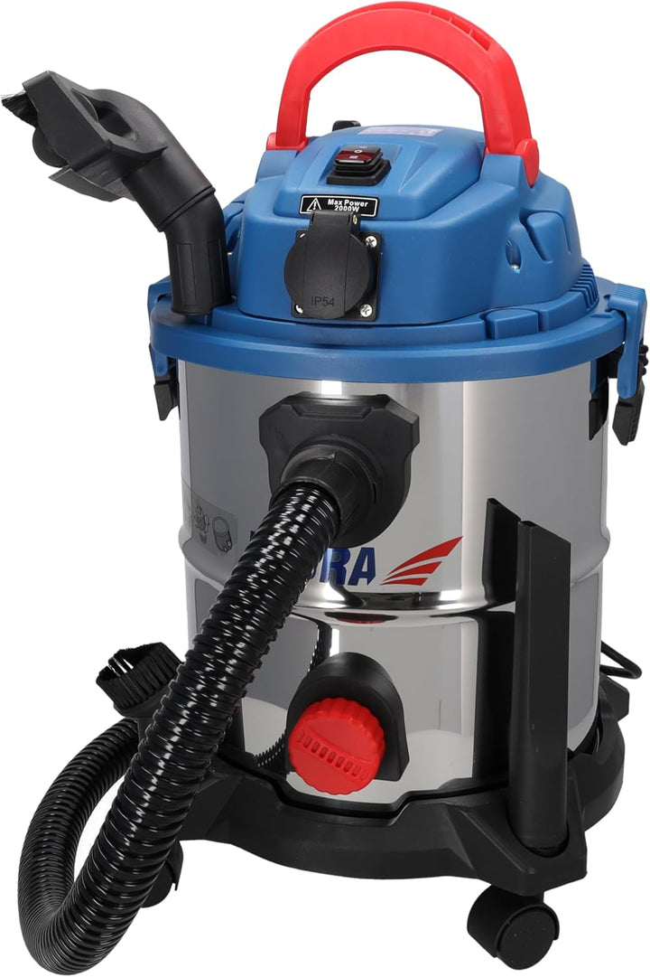 Dedra Nass-/Trockensauger, 1600 W, 5 in 1 - Gips, Asche, Trockenbetrieb, Nassbetrieb, Gebläse, Rütte