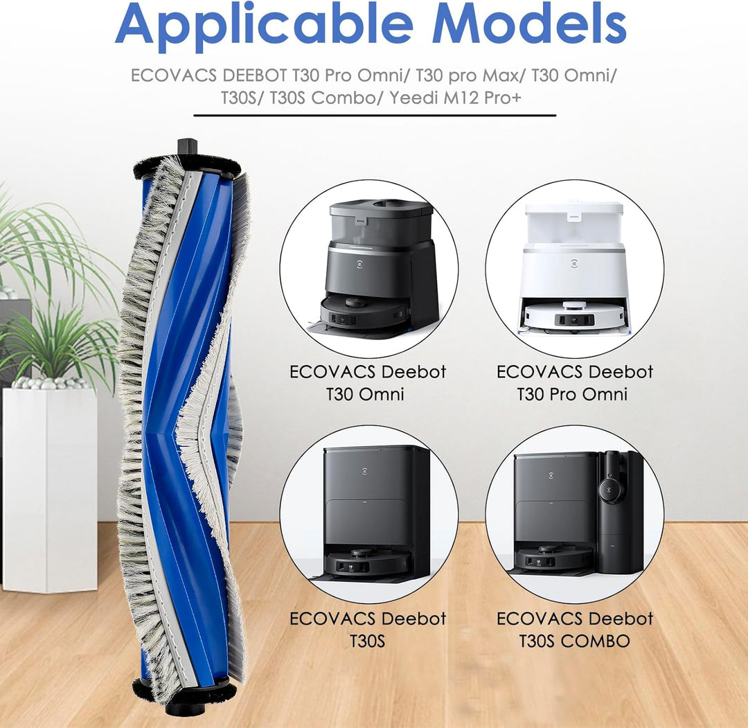 (3 Stück) T30S Pro Omni Rollenbürsten für ECOVACS DEEBOT T30S Pro Onmi/ T30 Pro Omni/ T30 Omni/ T30S