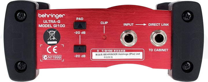 Behringer ULTRA-G GI100 Professionelle batterie-/phantomgespeiste DI-Box mit Gitarren-Lautsprecher-E