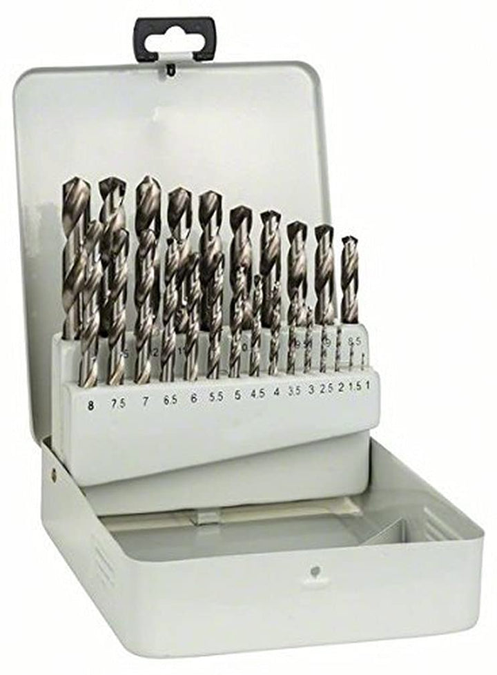 Bosch Professional 25tlg. Metallbohrer-Set HSS-G geschliffen Metallkassette
